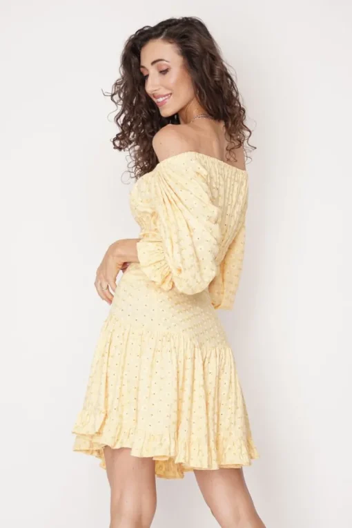 Serena Mini Skirt Yellow<ANGELL Clearance