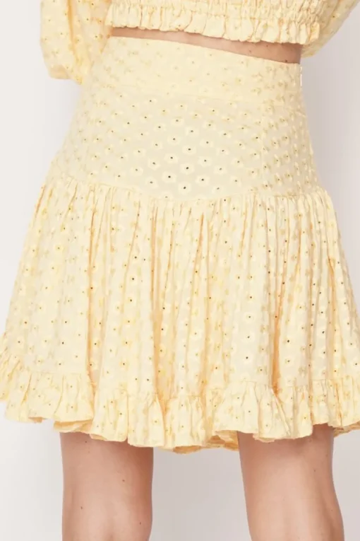 Serena Mini Skirt Yellow<ANGELL Clearance