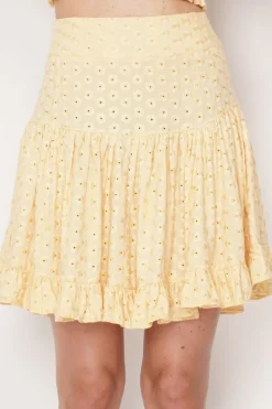 Serena Mini Skirt Yellow<ANGELL Clearance