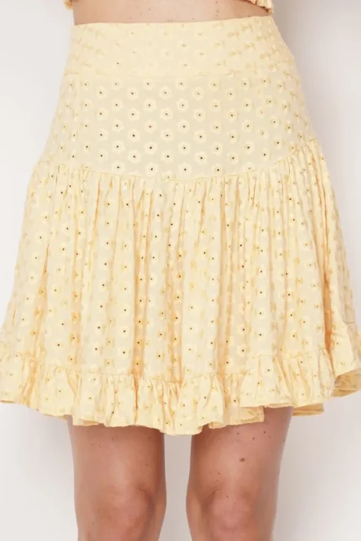 Serena Mini Skirt Yellow<ANGELL Clearance