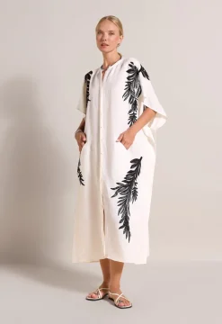 Serina Kaftan Dress Antique White<Scarlett Poppies Store