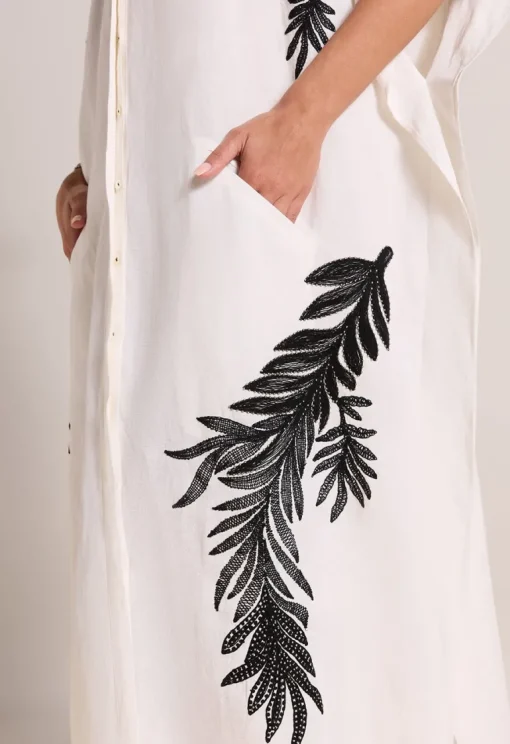 Serina Kaftan Dress Antique White<Scarlett Poppies Store