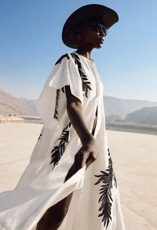 Serina Kaftan Dress Antique White<Scarlett Poppies Store