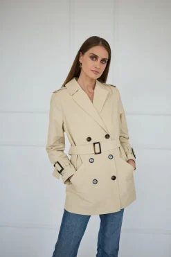 Short Trench Coat Light Beige<Enteliér Online