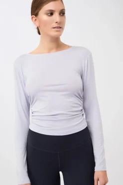 Side Ruffled Longsleeve Soft Purple<MANDALA Outlet