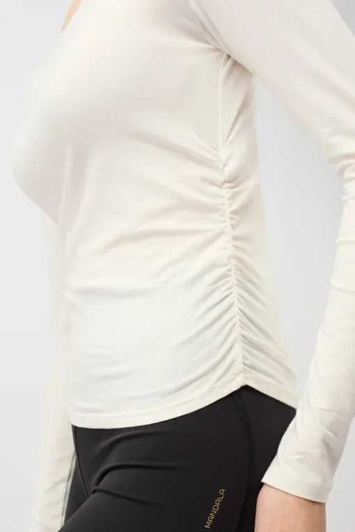Side Ruffled Longsleeve White<MANDALA Flash Sale