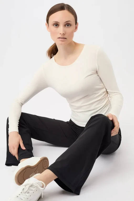 Side Ruffled Longsleeve White<MANDALA Flash Sale