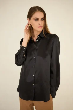 Silk Shirt Black<Enteliér Fashion