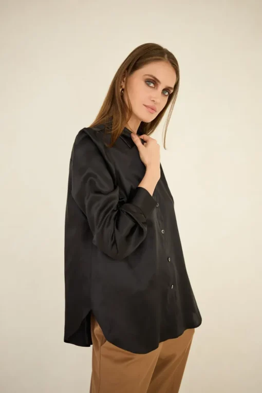 Silk Shirt Black<Enteliér Fashion