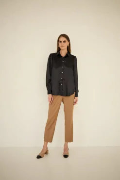Silk Shirt Black<Enteliér Fashion