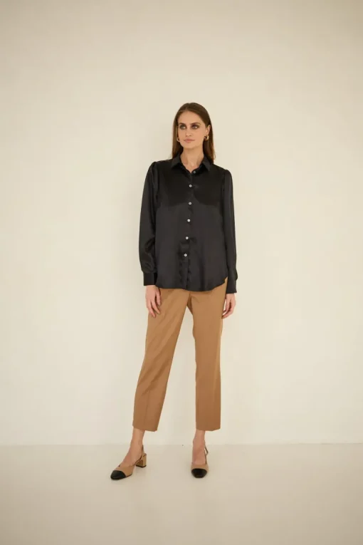 Silk Shirt Black<Enteliér Fashion