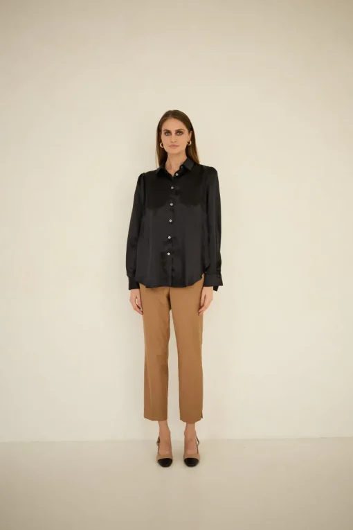 Silk Shirt Black<Enteliér Fashion