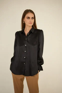 Silk Shirt Black<Enteliér Fashion