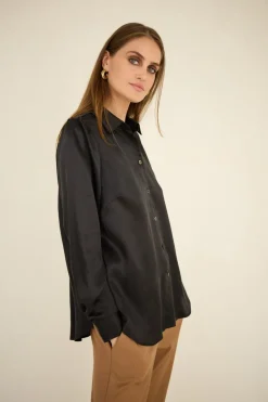 Silk Shirt Black<Enteliér Fashion