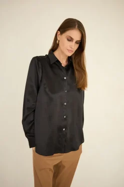 Silk Shirt Black<Enteliér Fashion