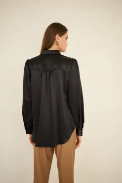 Silk Shirt Black<Enteliér Fashion