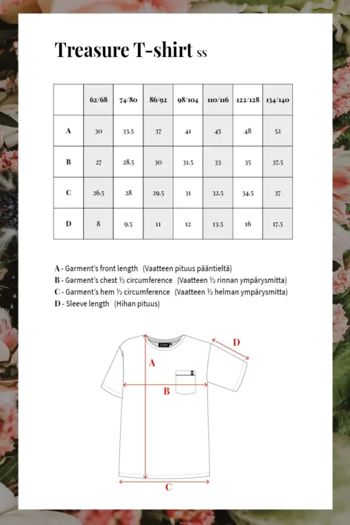 Sininen kukka t-paita LS<KAIKO Store