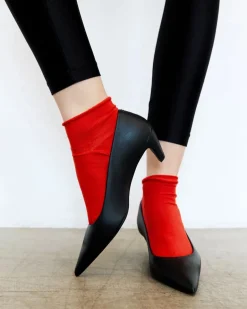 Siren Kitten Heels Vegea Grape Leather Black<BOHEMA Hot