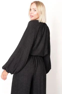 Skye Tie Blouse Black<ANGELL Hot
