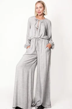 Skye Tie Blouse Grey<ANGELL Store