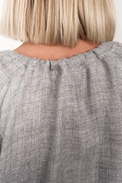 Skye Tie Blouse Grey<ANGELL Store