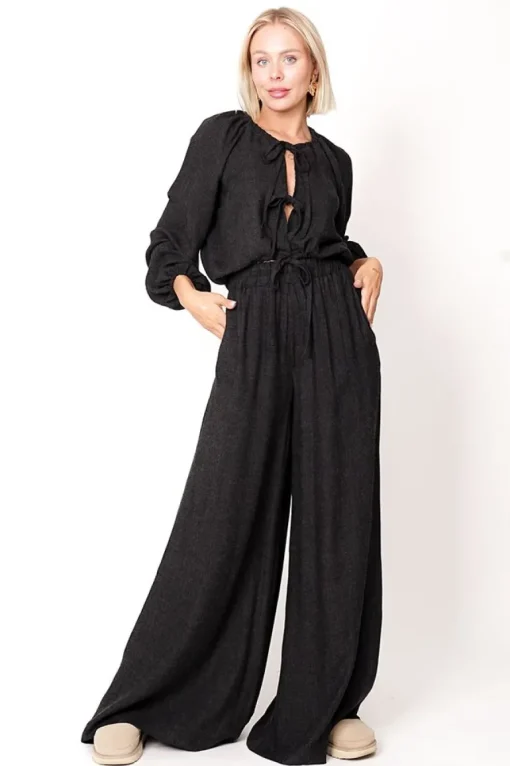 Skye Wide Leg Pants Graphite<ANGELL Store