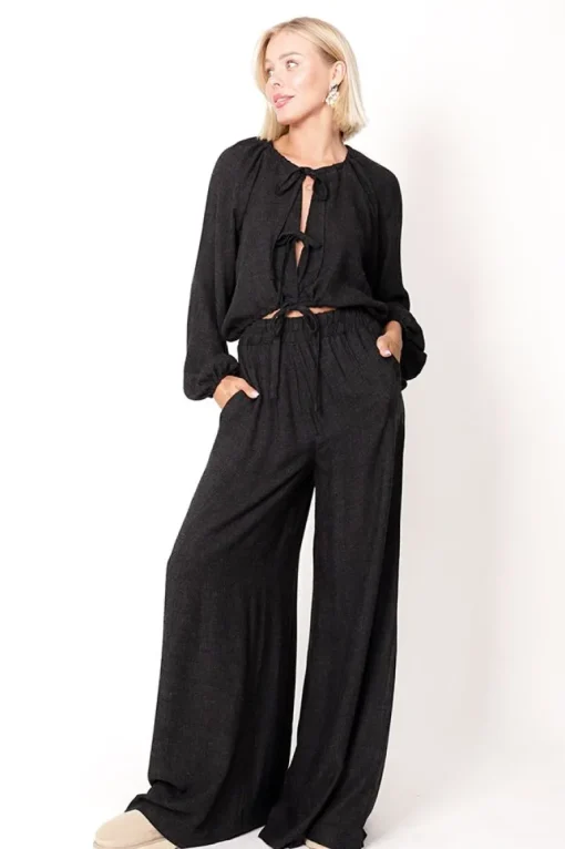 Skye Wide Leg Pants Graphite<ANGELL Store