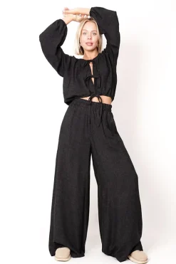 Skye Wide Leg Pants Graphite<ANGELL Store