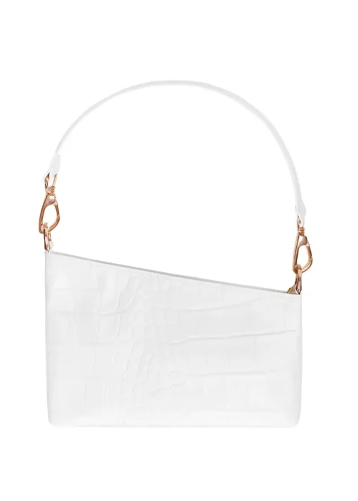Sliced Baguette Laukku Croco Valkoinen<Estimon Flash Sale