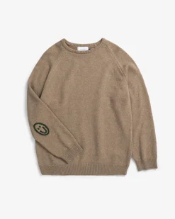 Smiley Knit Sweater Beige<Rotholz Outlet