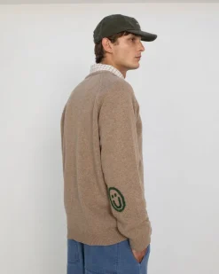Smiley Knit Sweater Beige<Rotholz Outlet