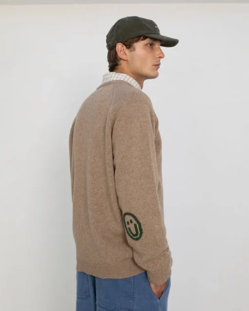 Smiley Knit Sweater Beige<Rotholz Outlet