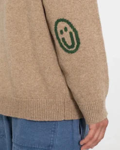 Smiley Knit Sweater Beige<Rotholz Outlet