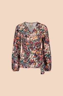 Soft Wrap Blouse Blooming Forest<KAIKO Hot