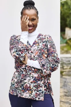 Soft Wrap Blouse Blooming Forest<KAIKO Hot
