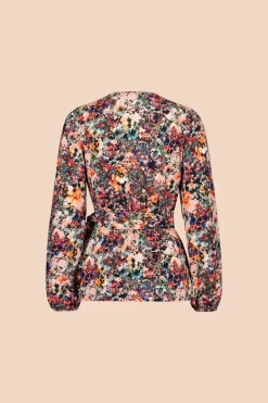 Soft Wrap Blouse Blooming Forest<KAIKO Hot