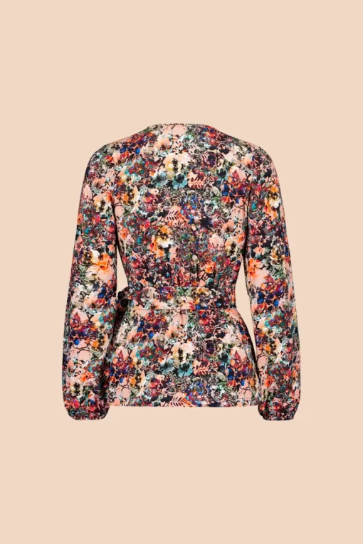 Soft Wrap Blouse Blooming Forest<KAIKO Hot