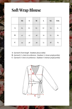 Soft Wrap Blouse Blooming Forest<KAIKO Hot