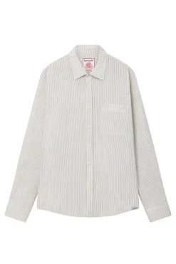 Spectre Organic Cotton Shirt Ivory Pinstripe<KOMODO Sale