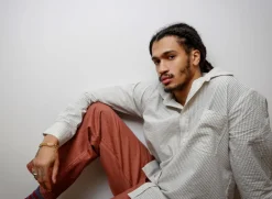 Spectre Organic Cotton Shirt Ivory Pinstripe<KOMODO Sale