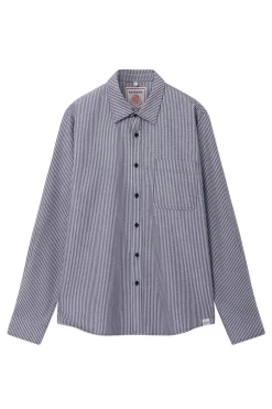 Spectre Organic Cotton Shirt Navy Pinstripe<KOMODO Clearance