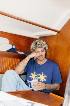 Star T-Shirt Navy<NWHR Clothing Online