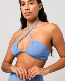 Strappy Bandeau Bikini Top Light Blue<UNDERSTATEMENT New