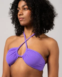 Strappy Bandeau Bikini Top Electric Lilac<UNDERSTATEMENT Sale
