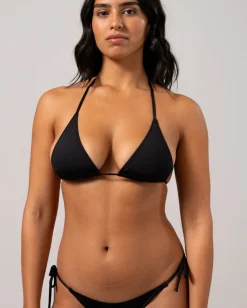 Strappy Triangle Bikini Top Black<UNDERSTATEMENT Discount