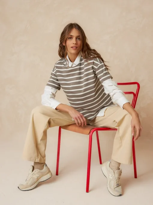 Striped T-Shirt Grey<INDIu0026COLD Best