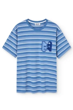 Stripes T-Shirt Blue<NWHR Clothing Flash Sale
