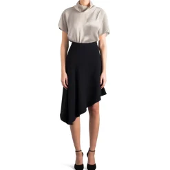 Essence Asymmetrical Skirt Black<Studio Heijne Best