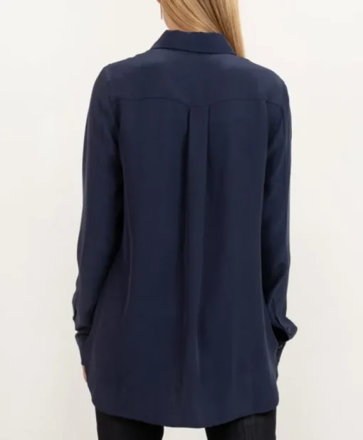 Essential Silk Shirt Navy<Studio Heijne Flash Sale