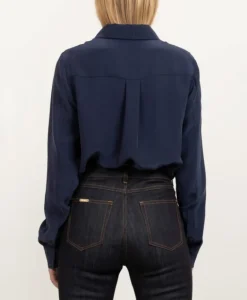 Essential Silk Shirt Navy<Studio Heijne Flash Sale
